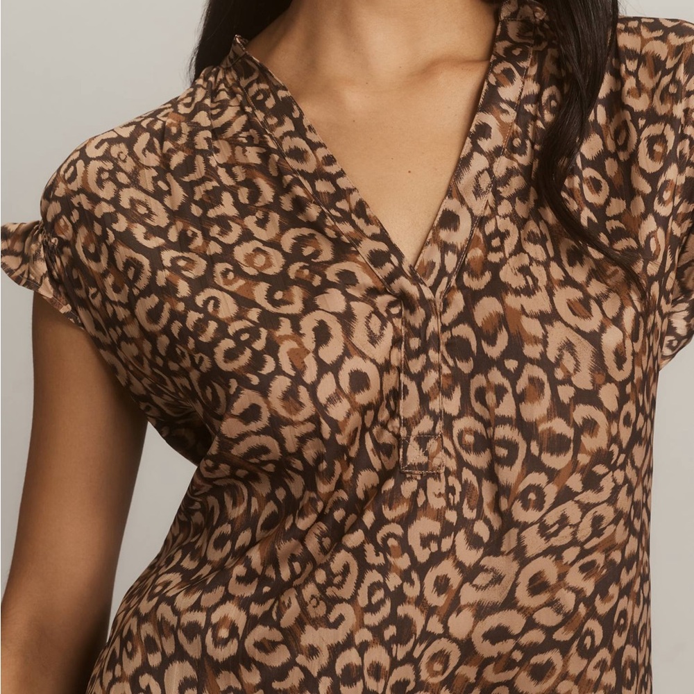 The Tatum Flutter-Sleeve Blouse by Pilcro: Shine Edition | RARE SOLD OUT - Picture 3 of 3